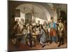 Old Vienne Coffee House Scene, C.1900 (Painting)-Anonymous Anonymous-Mounted Giclee Print
