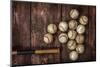 Old Vintage Baseball Background.-soupstock-Mounted Photographic Print