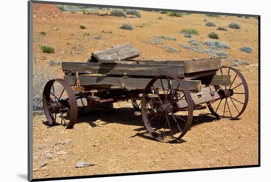 Old wagon, Rock Art Ranch, near Holbrook, Arizona, USA-Michel Hersen-Mounted Photographic Print