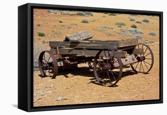 Old wagon, Rock Art Ranch, near Holbrook, Arizona, USA-Michel Hersen-Framed Premier Image Canvas