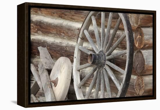 Old Wagon Wheel, Fort Steele, British Columbia, Canada-Jaynes Gallery-Framed Premier Image Canvas