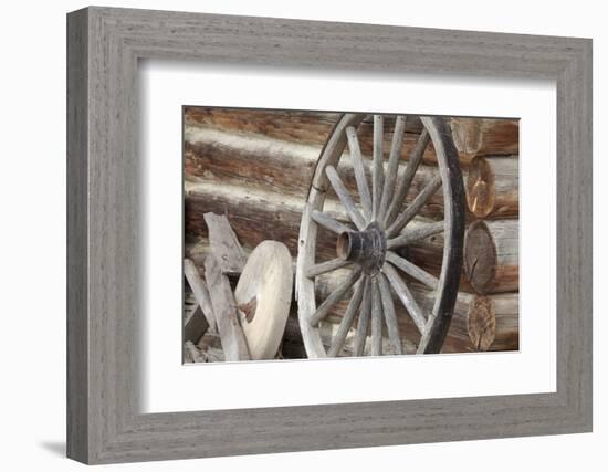 Old Wagon Wheel, Fort Steele, British Columbia, Canada-Jaynes Gallery-Framed Photographic Print