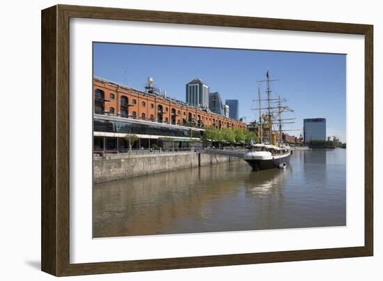 Old warehouses and office buildings from marina of Puerto Madero, San Telmo, Buenos Aires, Argentin-Stuart Black-Framed Photographic Print