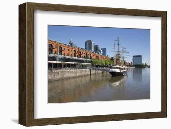 Old warehouses and office buildings from marina of Puerto Madero, San Telmo, Buenos Aires, Argentin-Stuart Black-Framed Photographic Print