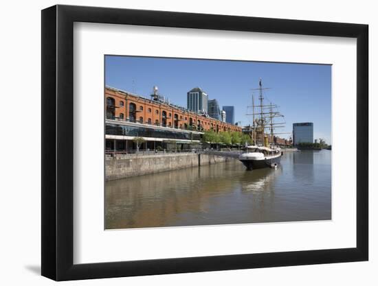 Old warehouses and office buildings from marina of Puerto Madero, San Telmo, Buenos Aires, Argentin-Stuart Black-Framed Photographic Print