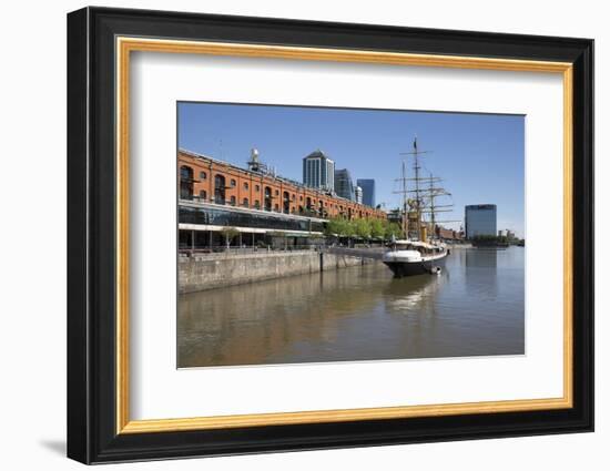 Old warehouses and office buildings from marina of Puerto Madero, San Telmo, Buenos Aires, Argentin-Stuart Black-Framed Photographic Print