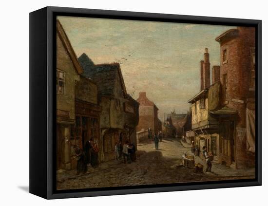 Old West Bridge Street, Leicester, 1875 (Oil on Canvas)-John Fulleylove-Framed Premier Image Canvas