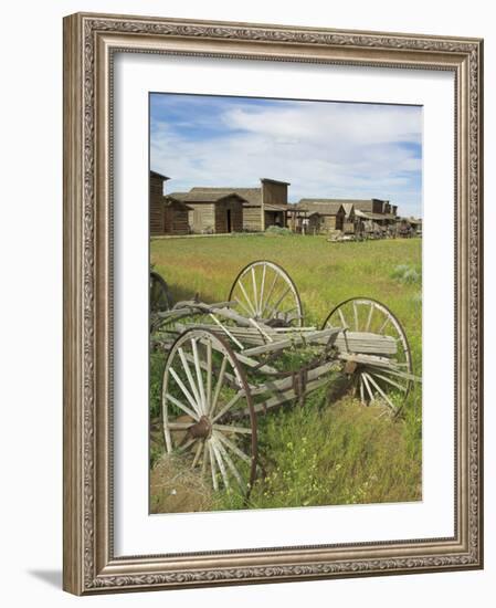 Old Western Wagons from the Pioneering Days of the Wild West at Cody, Montana, USA-Neale Clarke-Framed Photographic Print