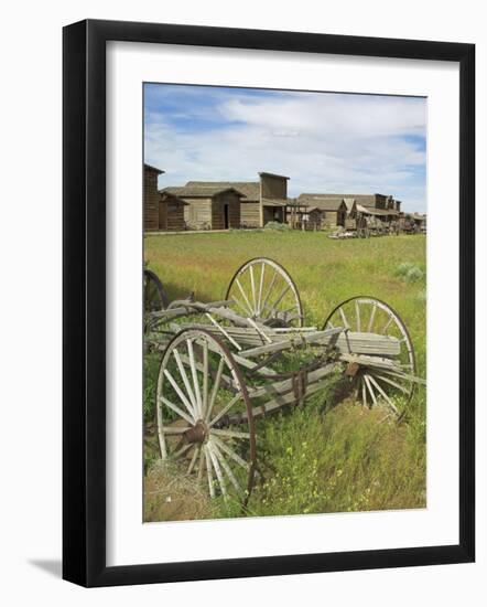 Old Western Wagons from the Pioneering Days of the Wild West at Cody, Montana, USA-Neale Clarke-Framed Photographic Print