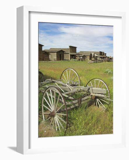 Old Western Wagons from the Pioneering Days of the Wild West at Cody, Montana, USA-Neale Clarke-Framed Photographic Print