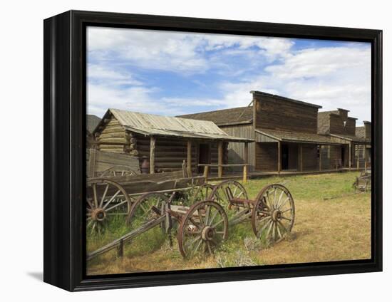 Old Western Wagons from the Pioneering Days of the Wild West at Cody, Montana, USA-Neale Clarke-Framed Premier Image Canvas