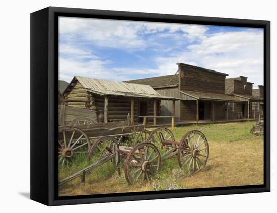 Old Western Wagons from the Pioneering Days of the Wild West at Cody, Montana, USA-Neale Clarke-Framed Premier Image Canvas