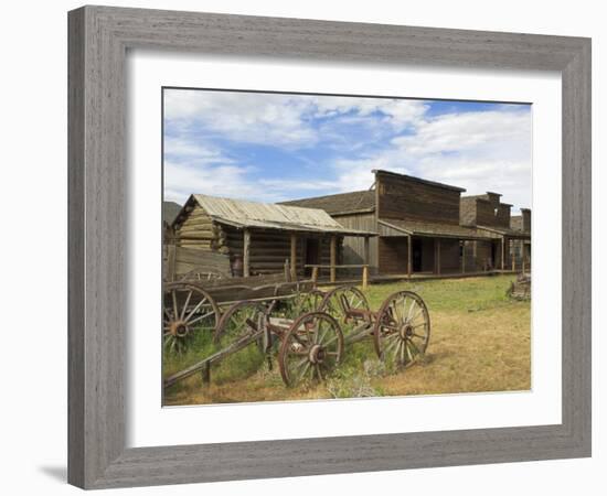 Old Western Wagons from the Pioneering Days of the Wild West at Cody, Montana, USA-Neale Clarke-Framed Photographic Print