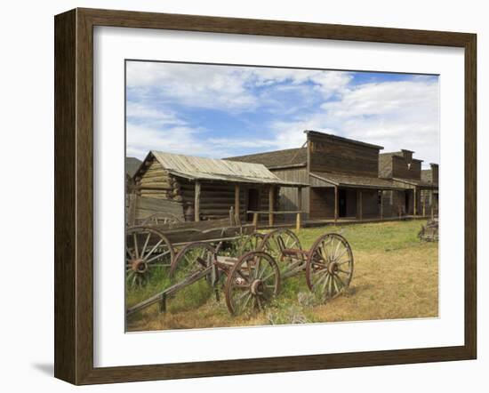 Old Western Wagons from the Pioneering Days of the Wild West at Cody, Montana, USA-Neale Clarke-Framed Photographic Print