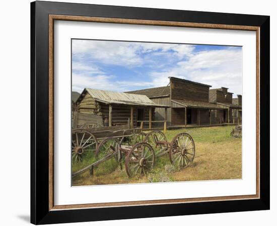 Old Western Wagons from the Pioneering Days of the Wild West at Cody, Montana, USA-Neale Clarke-Framed Photographic Print
