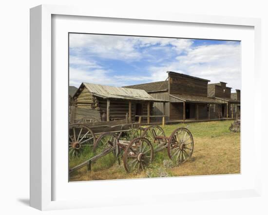 Old Western Wagons from the Pioneering Days of the Wild West at Cody, Montana, USA-Neale Clarke-Framed Photographic Print