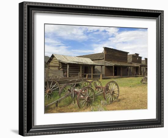 Old Western Wagons from the Pioneering Days of the Wild West at Cody, Montana, USA-Neale Clarke-Framed Photographic Print