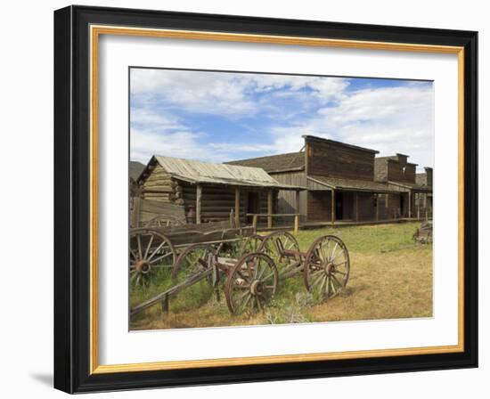 Old Western Wagons from the Pioneering Days of the Wild West at Cody, Montana, USA-Neale Clarke-Framed Photographic Print