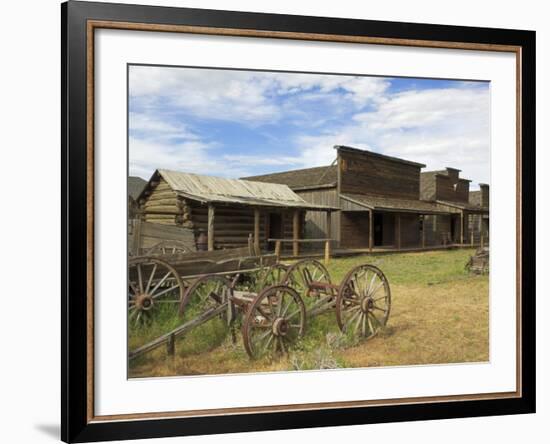 Old Western Wagons from the Pioneering Days of the Wild West at Cody, Montana, USA-Neale Clarke-Framed Photographic Print