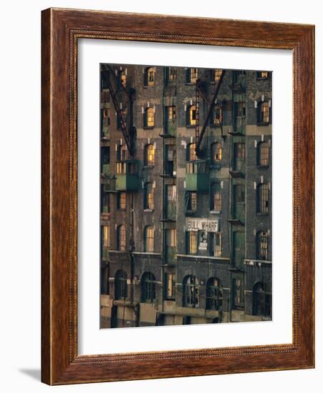 Old Wharf Building at Dusk, Docklands, London, England, United Kingdom, Europe-Woolfitt Adam-Framed Photographic Print