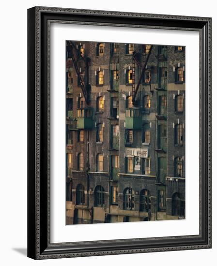 Old Wharf Building at Dusk, Docklands, London, England, United Kingdom, Europe-Woolfitt Adam-Framed Photographic Print