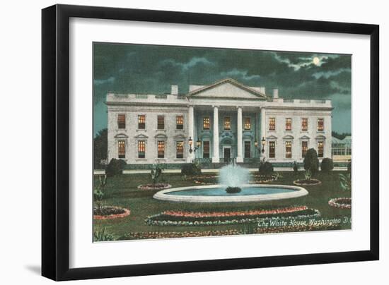 Old White House Illustration-null-Framed Art Print