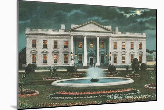 Old White House Illustration-null-Mounted Art Print
