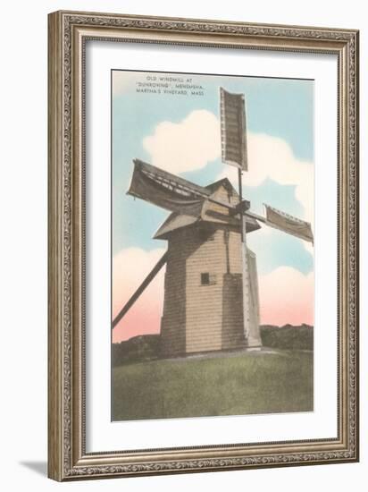 Old Windmill, Martha's Vineyard-null-Framed Art Print