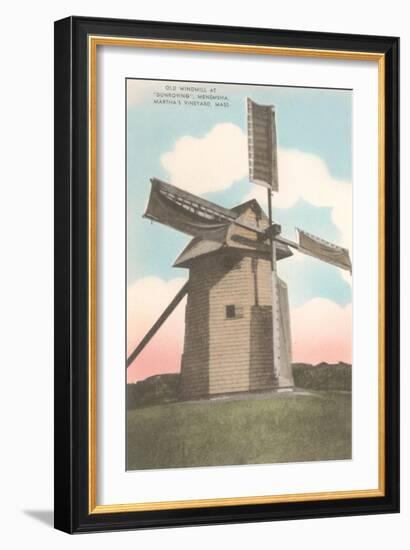 Old Windmill, Martha's Vineyard-null-Framed Art Print