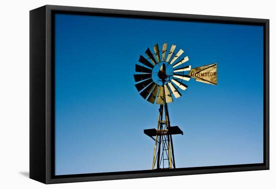 Old windmill, Rock Art Ranch, near Holbrook, Arizona, USA-Michel Hersen-Framed Premier Image Canvas