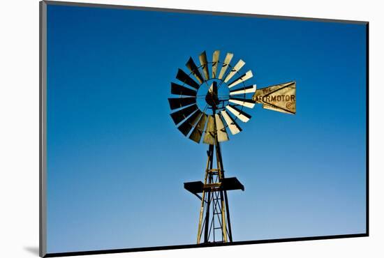 Old windmill, Rock Art Ranch, near Holbrook, Arizona, USA-Michel Hersen-Mounted Photographic Print