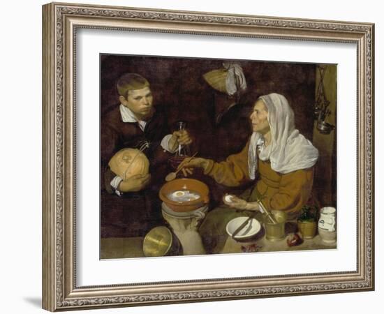 Old Woman Cooking Eggs, 1618-Diego Velazquez-Framed Giclee Print