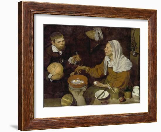 Old Woman Cooking Eggs, 1618-Diego Velazquez-Framed Giclee Print