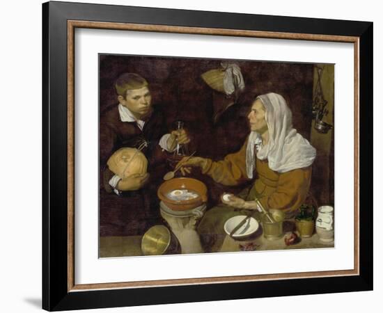 Old Woman Cooking Eggs, 1618-Diego Velazquez-Framed Giclee Print