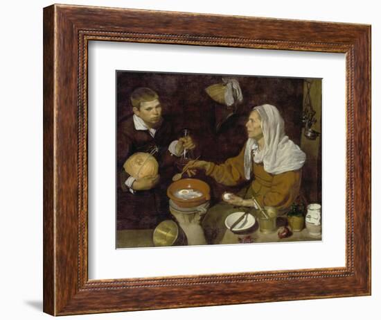 Old Woman Cooking Eggs, 1618-Diego Velazquez-Framed Giclee Print