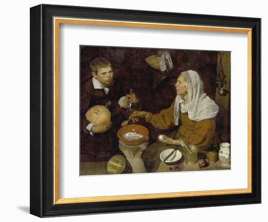 Old Woman Cooking Eggs, 1618-Diego Velazquez-Framed Giclee Print