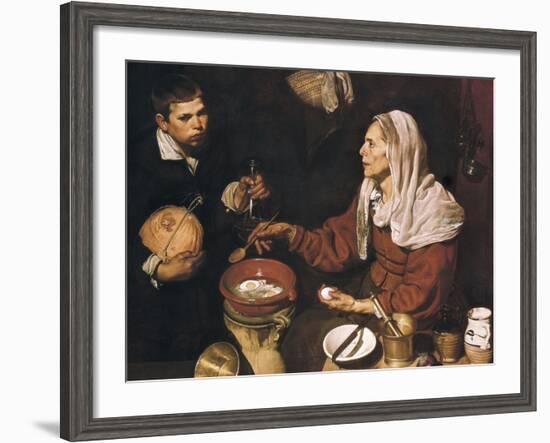 Old Woman Cooking Eggs-Diego Velazquez-Framed Art Print