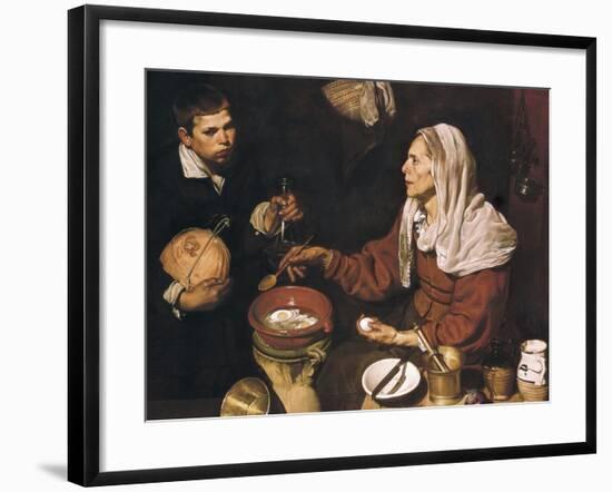 Old Woman Cooking Eggs-Diego Velazquez-Framed Art Print