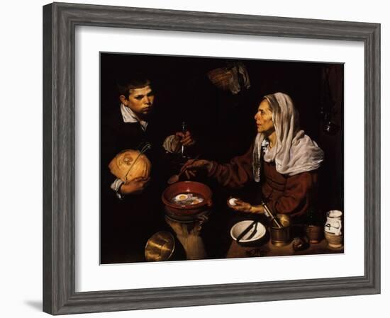 Old Woman Frying Eggs, 1618-Diego Velazquez-Framed Giclee Print