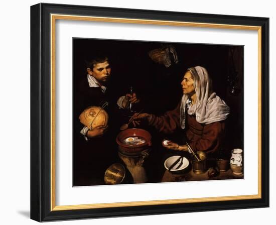 Old Woman Frying Eggs, 1618-Diego Velazquez-Framed Giclee Print