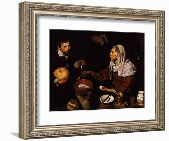 Old Woman Frying Eggs, 1618-Diego Velazquez-Framed Giclee Print