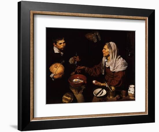 Old Woman Frying Eggs, 1618-Diego Velazquez-Framed Giclee Print