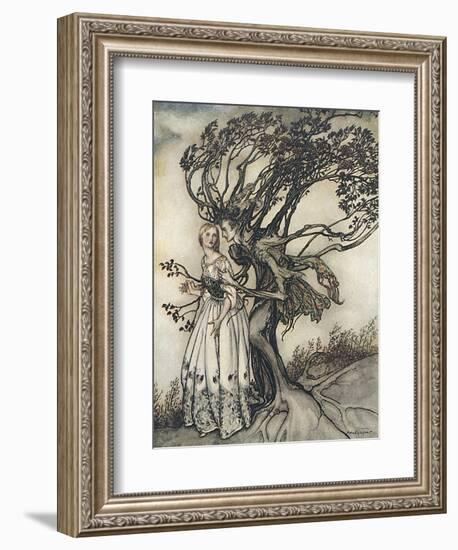 Old Woman in the Wood-Arthur Rackham-Framed Photographic Print