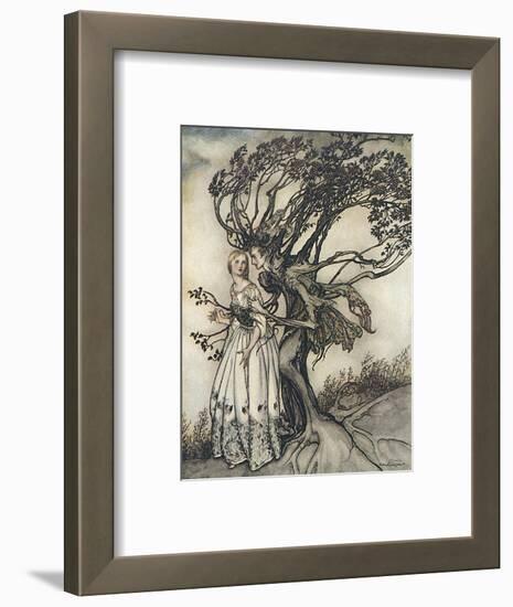 Old Woman in the Wood-Arthur Rackham-Framed Photographic Print