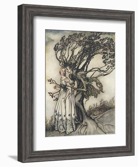 Old Woman in the Wood-Arthur Rackham-Framed Photographic Print