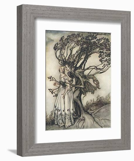 Old Woman in the Wood-Arthur Rackham-Framed Photographic Print