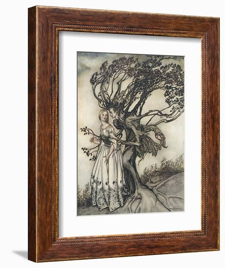 Old Woman in the Wood-Arthur Rackham-Framed Photographic Print