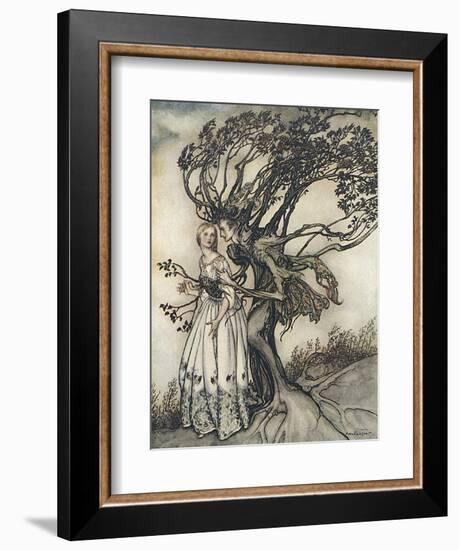 Old Woman in the Wood-Arthur Rackham-Framed Photographic Print