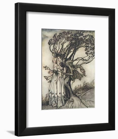 Old Woman in the Wood-Arthur Rackham-Framed Photographic Print