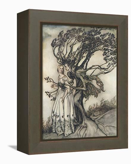 Old Woman in the Wood-Arthur Rackham-Framed Premier Image Canvas